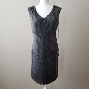 London Times Charcoal Cocktail Dress - 8 - NWT